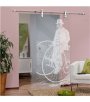 Glasschiebetür PIPE-LINE Vintage Bike Gelasert Auf Klarglas