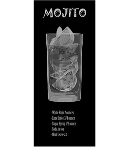 Glasschiebetür PIPE-LINE Mojito Gelasert Auf Grauglas