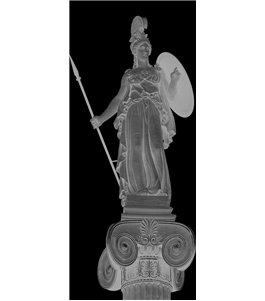 Lichtausschnitt Athena Gelasert Auf Klarglas