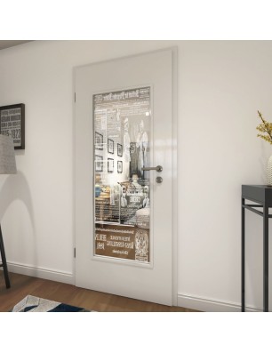 Lichtausschnitt Zeitung Gelasert Auf Klarglas