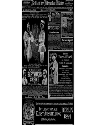 Lichtausschnitt Zeitung Gelasert Auf Klarglas