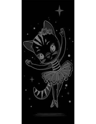 Lichtausschnitt Kid Ballerina Gelasert Auf Klarglas