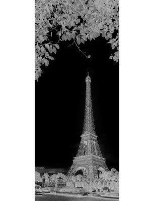 Lichtausschnitt Eifelturm 2 Gelasert Auf Klarglas