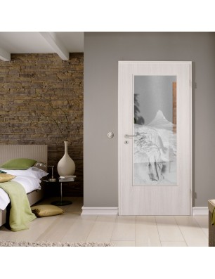 Lichtausschnitt Berg Gelasert Auf Klarglas