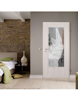 Lichtausschnitt Greece Gelasert Auf Klarglas