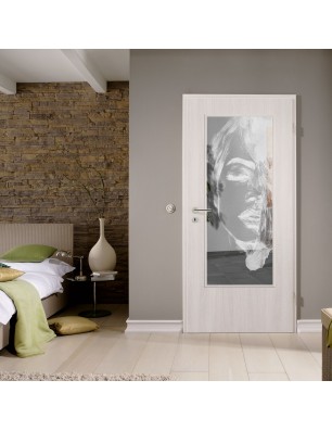 Lichtausschnitt Silhuette II Gelasert Auf Klarglas