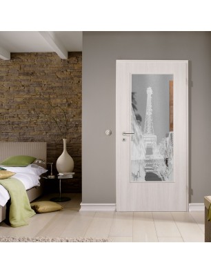 Lichtausschnitt Eifelturm 4 Gelasert Auf Klarglas