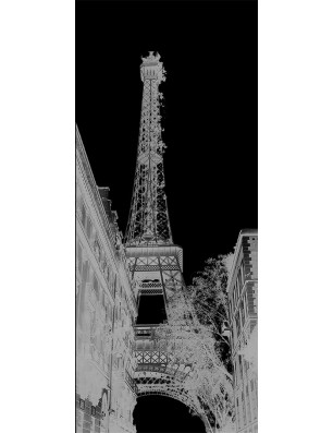 Lichtausschnitt Eifelturm 4 Gelasert Auf Klarglas