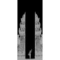 Lichtausschnitt Cross Gelasert Auf Klarglas Lichtausschnitt Cross Gelasert Auf Klarglas
