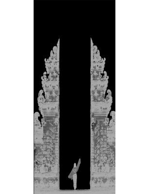 Lichtausschnitt Cross Gelasert Auf Klarglas