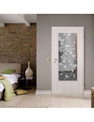 Lichtausschnitt Äste Gelasert Auf Klarglas