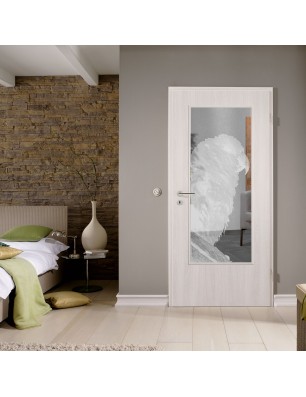 Lichtausschnitt Sittich Gelasert Auf Klarglas