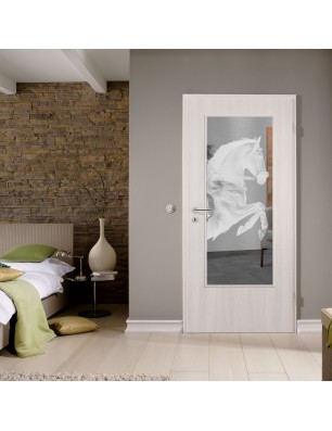 Lichtausschnitt Pferd Gelasert Auf Klarglas