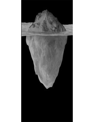 Lichtausschnitt Eisberg Gelasert Auf Klarglas