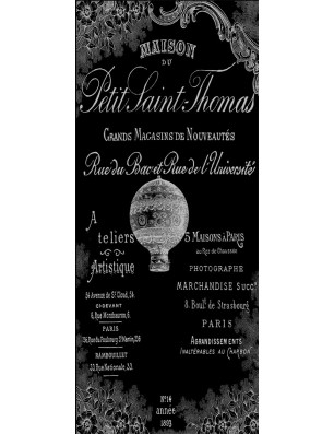 Lichtausschnitt Vintage Baloon Gelasert Auf Klarglas