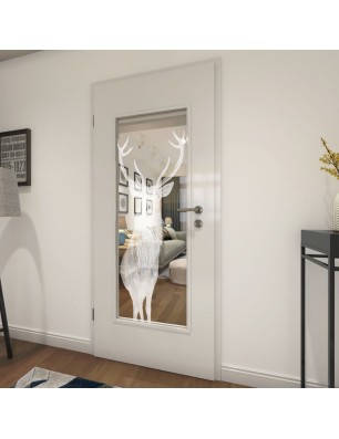 Lichtausschnitt Widder Gelasert Auf Klarglas