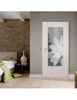 Lichtausschnitt Blume 2 Gelasert Auf Klarglas