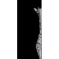 Lichtausschnitt Giraffe Gelasert Auf Klarglas Lichtausschnitt Giraffe Gelasert Auf Klarglas