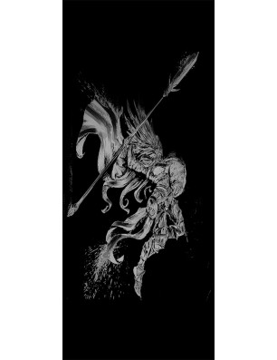 Lichtausschnitt Warlord Gelasert Auf Klarglas