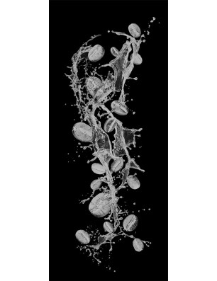 Lichtausschnitt Kaffeebohnen  II Gelasert Auf Klarglas