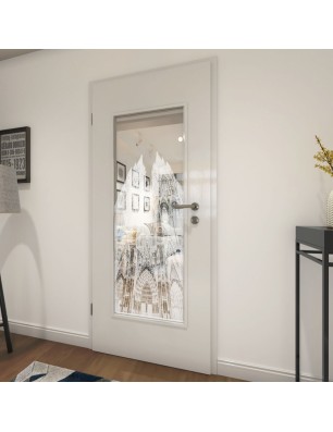 Lichtausschnitt Köln Gelasert Auf Klarglas