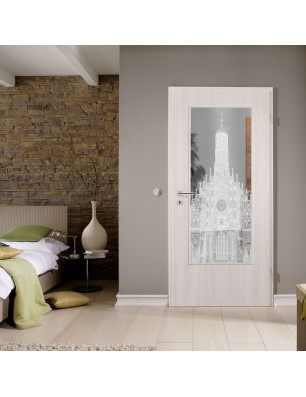 Lichtausschnitt Frauenkirche Gelasert Auf Klarglas