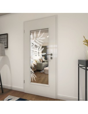 Lichtausschnitt Blätter Gelasert Auf Klarglas