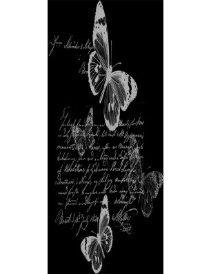 Lichtausschnitt Vintage Butterfly Gelasert Auf Klarglas