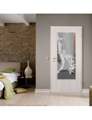 Lichtausschnitt Ranke Gelasert Auf Klarglas