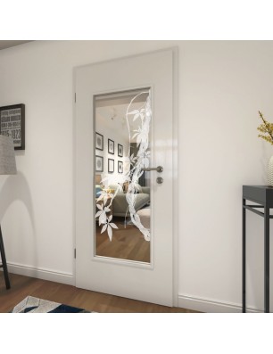 Lichtausschnitt Ranke Gelasert Auf Klarglas