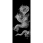 Lichtausschnitt Dragon Gelasert Auf Klarglas Lichtausschnitt Dragon Gelasert Auf Klarglas
