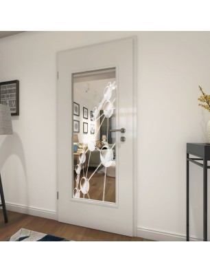 Lichtausschnitt Network Gelasert Auf Klarglas