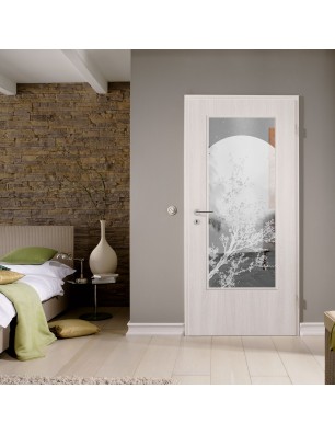 Lichtausschnitt Mond Gelasert Auf Klarglas