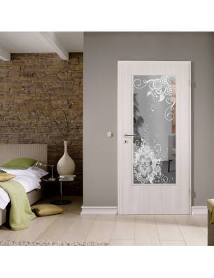 Lichtausschnitt Blume 11 Gelasert Auf Klarglas