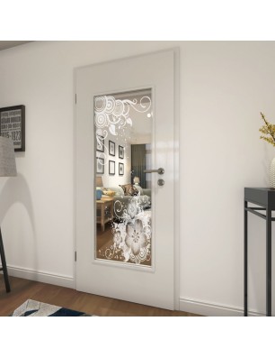 Lichtausschnitt Blume 11 Gelasert Auf Klarglas