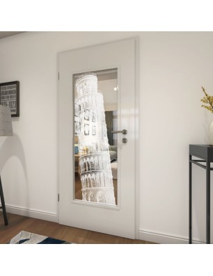 Lichtausschnitt Pisa Gelasert Auf Klarglas