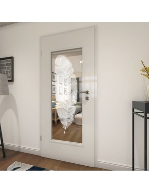 Lichtausschnitt Feder Gelasert Auf Klarglas