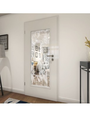 Lichtausschnitt Vintage flowers Gelasert Auf Klarglas