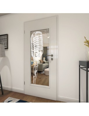 Lichtausschnitt Mikrofon II Gelasert Auf Klarglas