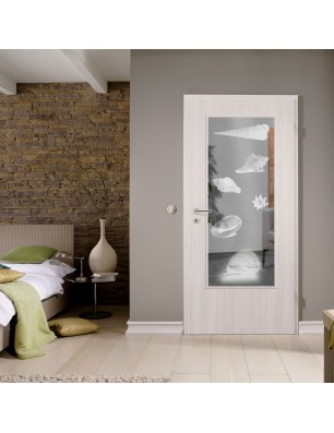 Lichtausschnitt Muscheln III Gelasert Auf Klarglas