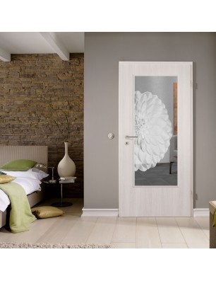 Lichtausschnitt Blume 8 Gelasert Auf Klarglas