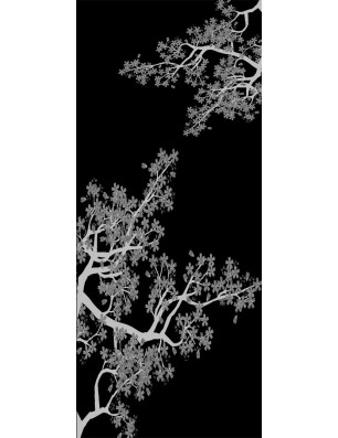 Lichtausschnitt Japan Garden Gelasert Auf Klarglas