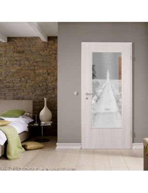 Lichtausschnitt Wellenbrecher Gelasert Auf Klarglas