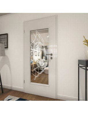 Lichtausschnitt Fussball Gelasert Auf Klarglas