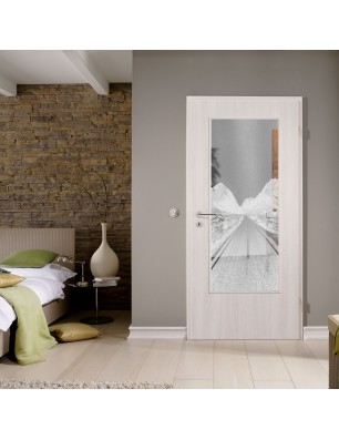 Lichtausschnitt Alpenstraße Gelasert Auf Klarglas