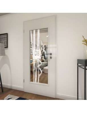 Lichtausschnitt Bambus Gelasert Auf Klarglas