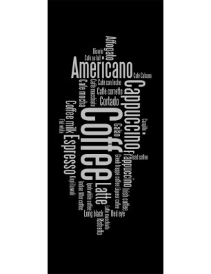 Lichtausschnitt Coffee Gelasert Auf Klarglas