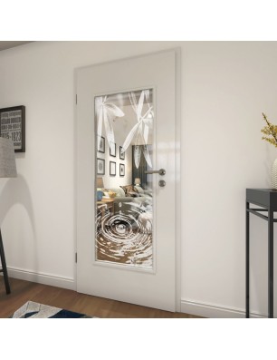 Lichtausschnitt Tropfen Gelasert Auf Klarglas