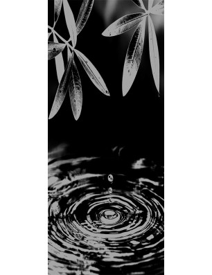 Lichtausschnitt Tropfen Gelasert Auf Klarglas