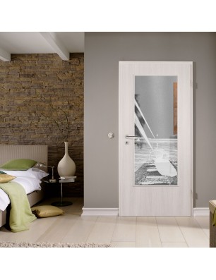 Lichtausschnitt Boot 3 Gelasert Auf Klarglas